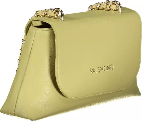 GREEN POLYETHYLENE WOMEN HANDBAG