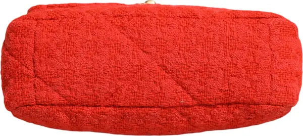 RED TWEED 2WAY HAND CHAIN MEDIUM SHOULDER BAG PURSE