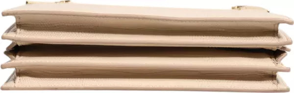 BEIGE LEATHER INGRID TOP HANDLE SHOULDER BAG