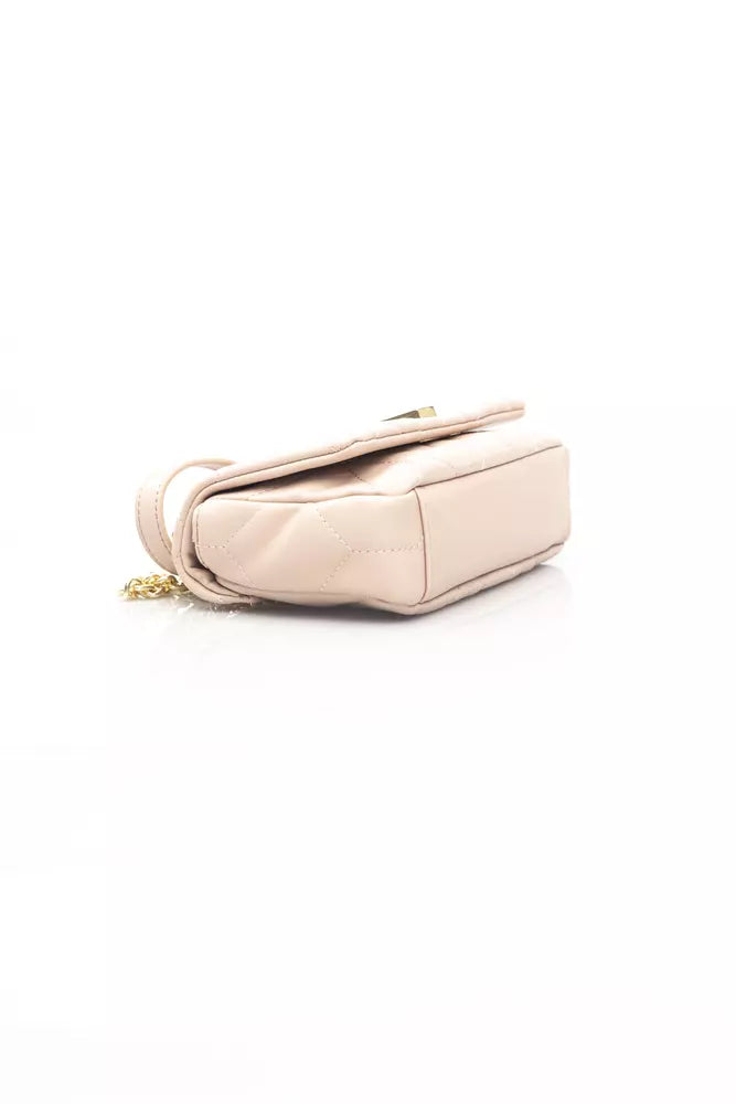Pink Polyurethane Shoulder Bag