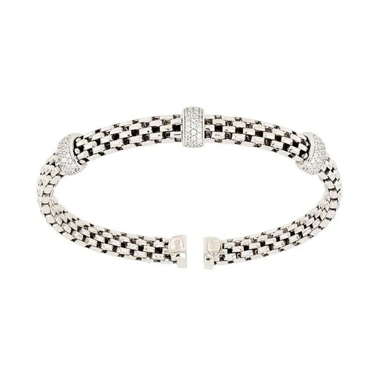 Gleaming Geometry CZ Bangle