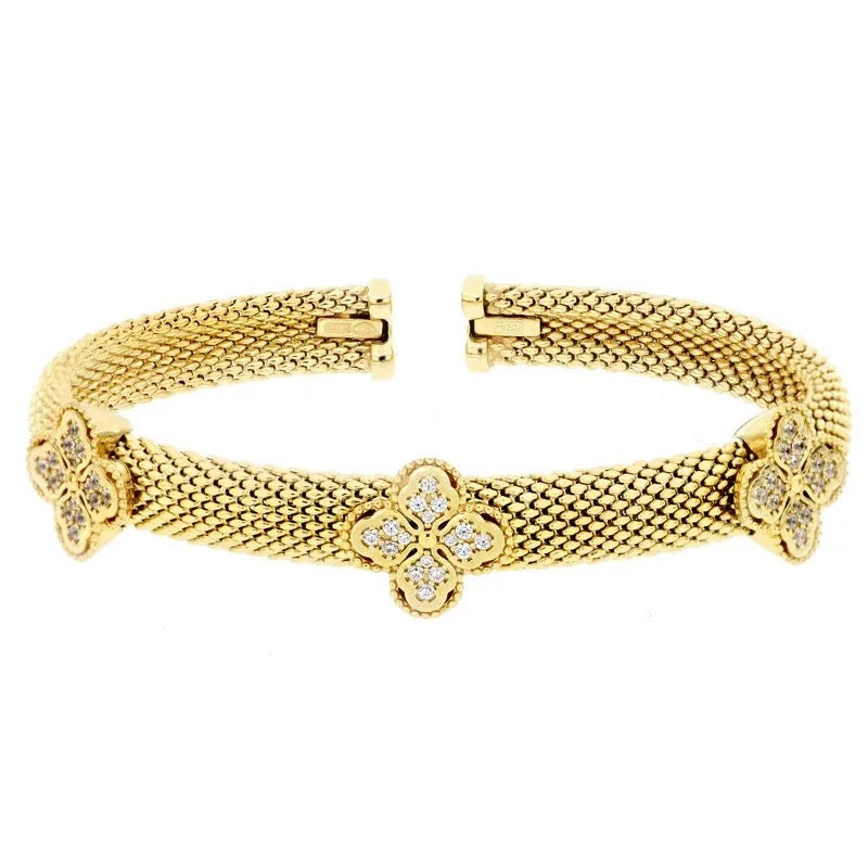 Cloverleaf Mesh Bangle
