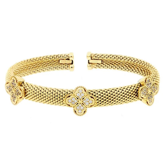 Cloverleaf Mesh Bangle