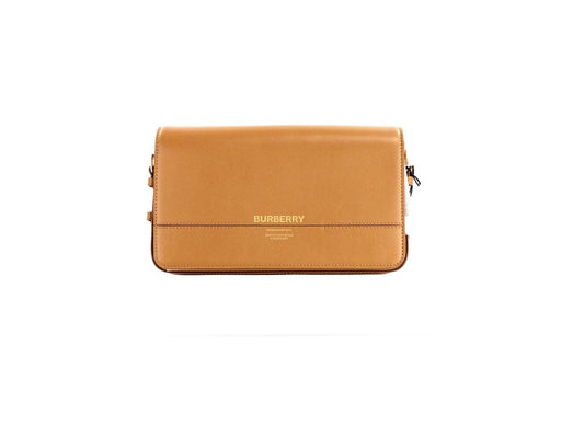 Grace Small Nutmeg Smooth Leather Flap Crossbody Clutch Handbag Purse