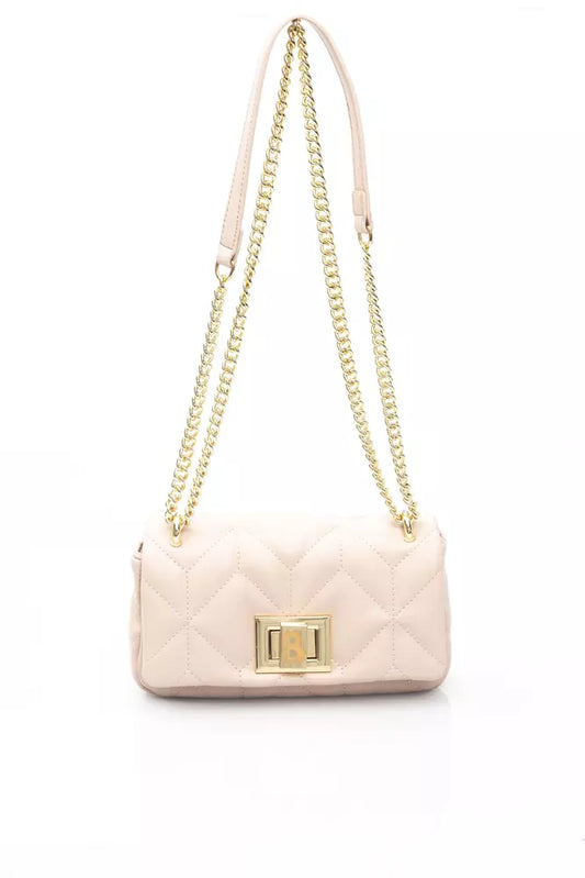 Pink Polyurethane Shoulder Bag